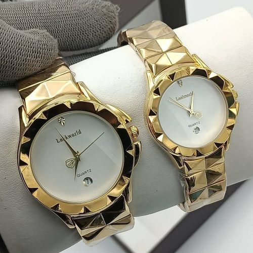Quality/Non Fading Couple's Gold Watch For Classy Couples