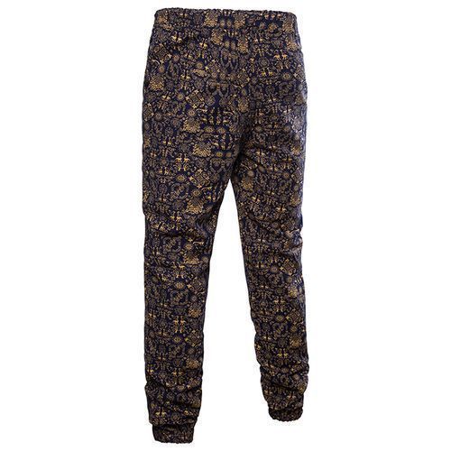 Men's Fashion Long Sleeve Trousers Printed Suit