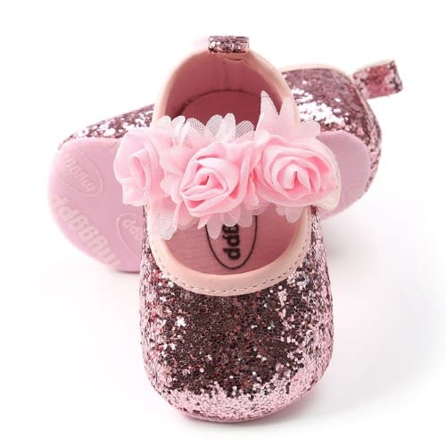 Fantynes Shoes For Baby Girl With Sequins - Pink