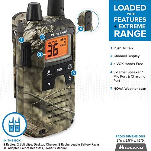 Midland T295VP4 XTALKER GMRS Long Range TwoWay Radio With NO