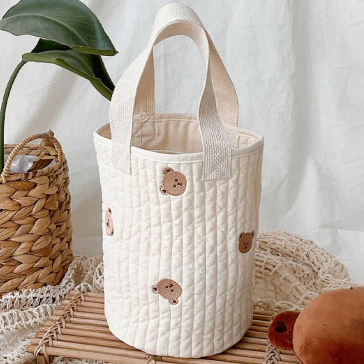 Baby Crib Organizer Storage Bags Cotton Bed Storage Diaper