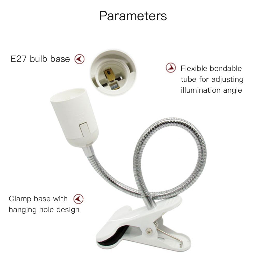 AC110-220V 50W E27 Bulb Base Socket Holder Desk Lamp (Bulb