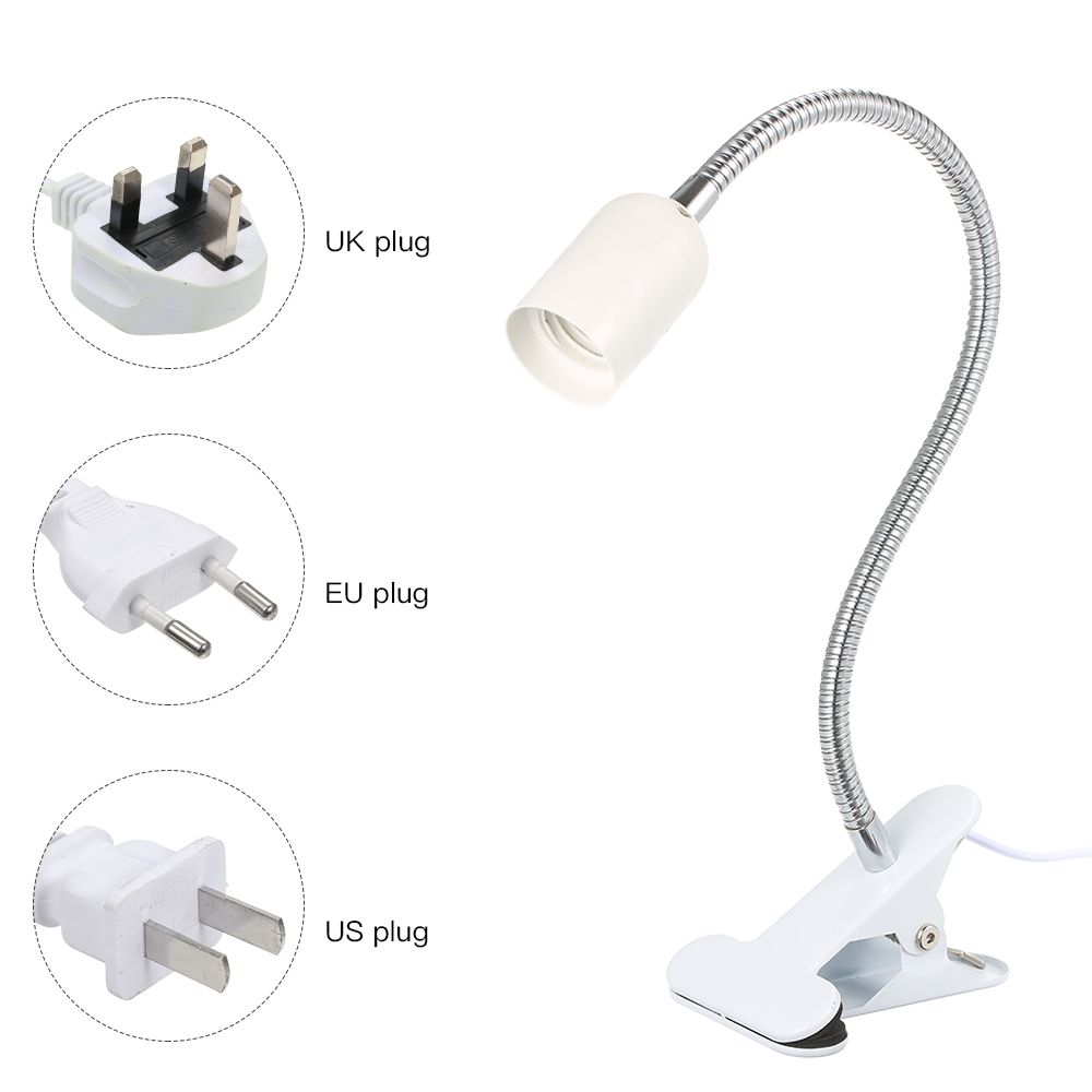 AC110-220V 50W E27 Bulb Base Socket Holder Desk Lamp (Bulb