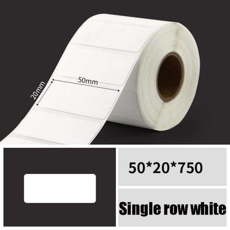 Label Hine Printing Paper, Size: 50x20mm White