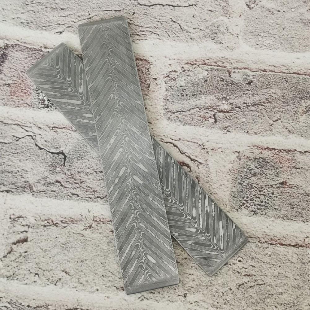 160*30*3mm Damascus Steel Billet Patterned Steel Cutter Embryo Forging Materials Quenched Smoothed for Cutter DIY Multipurpose Material