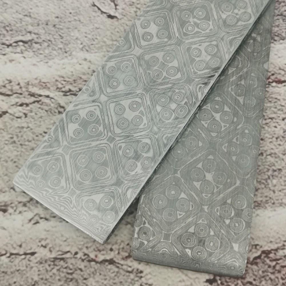 160*30*3mm Damascus Steel Billet Patterned Steel Cutter Embryo Forging Materials Quenched Smoothed for Cutter DIY Multipurpose Material