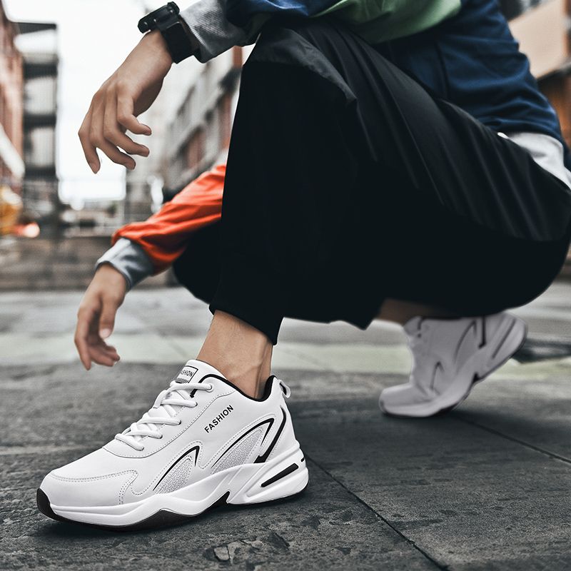 Ultra-Cool High-top Sneakers Shoes Men EUR Size 39-47 High Quality Anti-slippery Oxfords Outsole Sports Shoes Men Waterproof Platform Sneakers Professional Basket Shoes Outdoor Athletic Trainers Shoes White