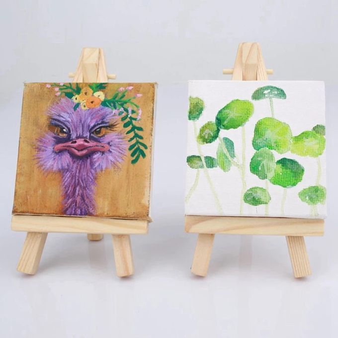 10x Mini Wooden Tripod Easel Display Painting Table Number Stand Card