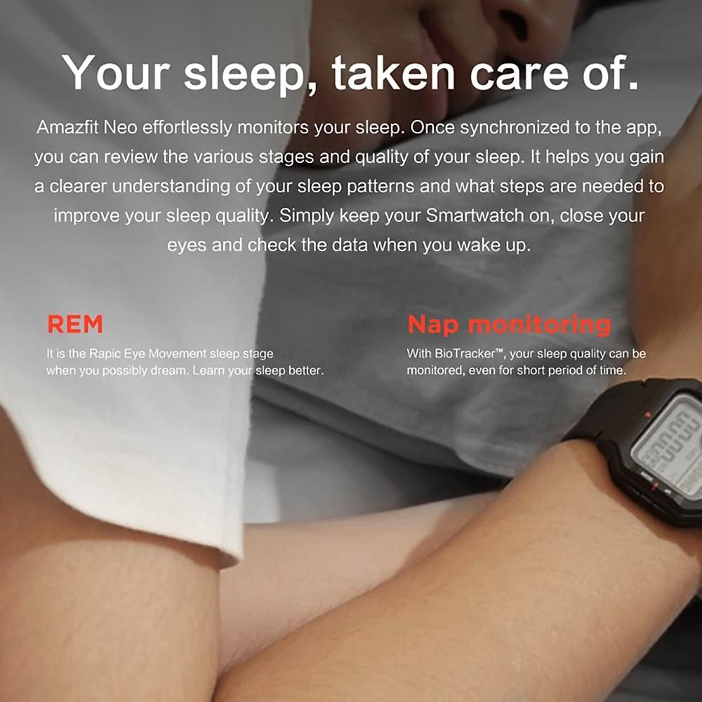 Amazfit Neo Smart Watch with Advanced Health monitoring Fitness Tracking BT Smartwatch 5ATM Waterproof Heart Rate Tracking Sleep Analysis Long lasting Battery Fitness Tracker Compatible with Android IOS Phone