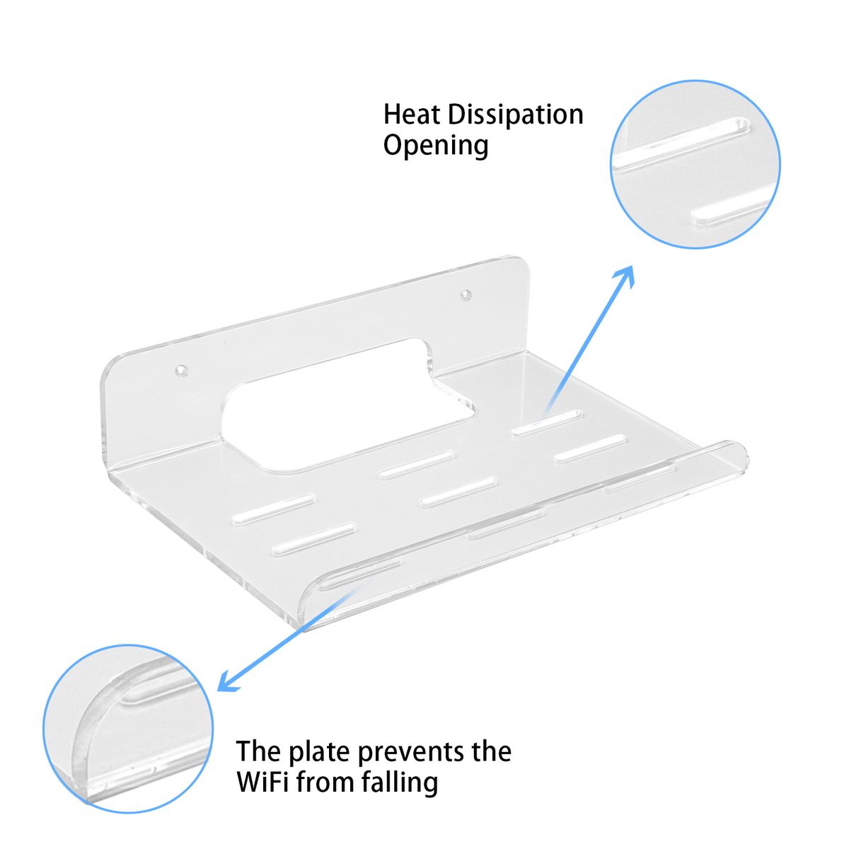 1 Pack Acrylic Wall Mount Bracket Compatible With TP-Link