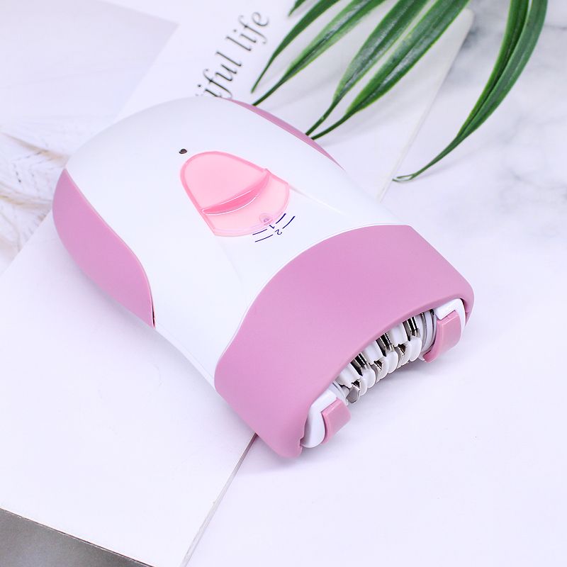 2 IN 1 Rechargeable Female Shaving Plucking Dual Purpose Epilator Washable Bladde Wet And Dry Dual-N9-White&Pink