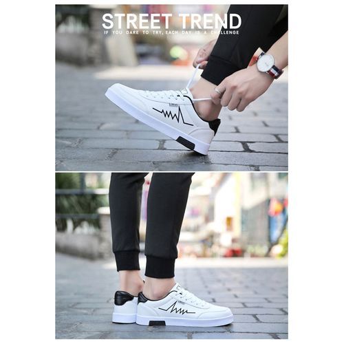 Men Shoes Fashion Sneakers Skate Shoes-White