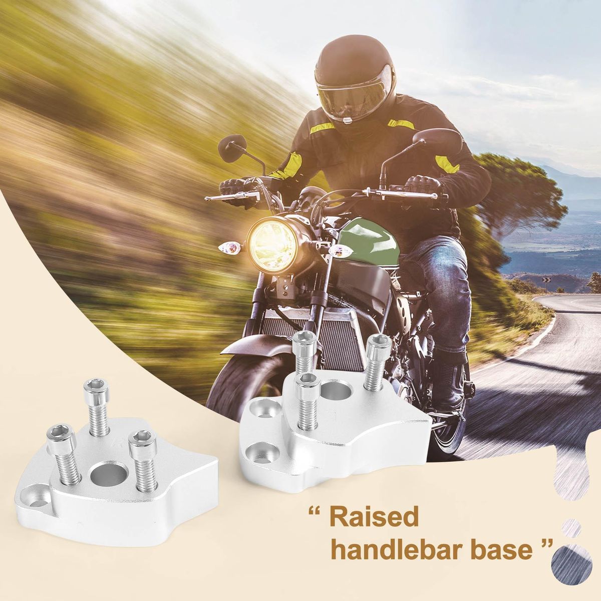 25mm Handlebar Riser for FJR1300 FJR 1300 2001-2005 Silver Handle Bar Risers Motorcycle Accessories Parts