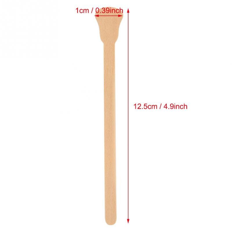 50Pcs/10pcs Wooden Waxing Wax Spatula Tongue Disposable Bamboo Sticks Hair Removal Cream Stick For Waxing Body Hair Care(50pcs) KARAMI