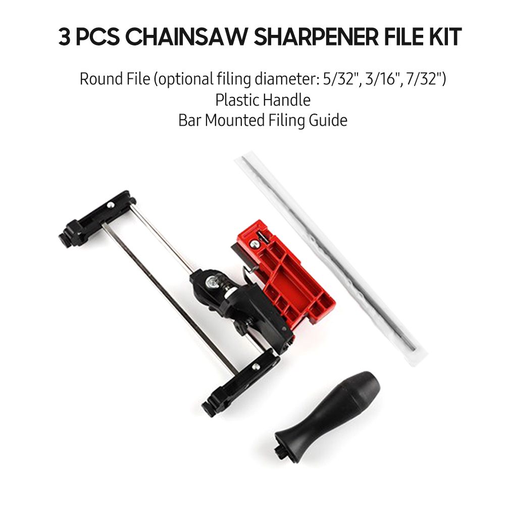 Bar Mounted Chainsaw Sharpener File Kit Manual Filing Guide