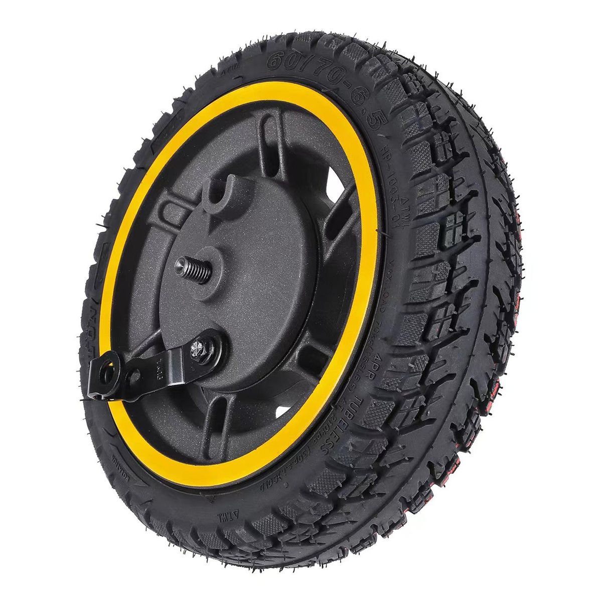 10 Inch 60/70-6.5 Front Wheel Tire Replacement for Ninebot MAX G30 G30D Electric Scooter Front Wheel Hub with Drum Brake