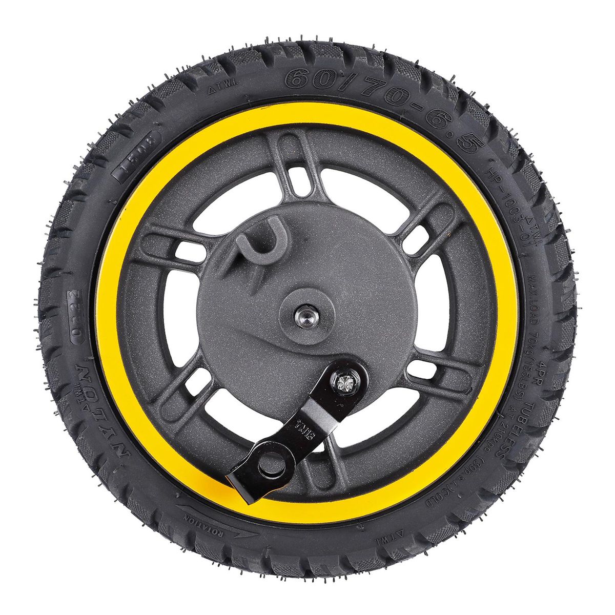 10 Inch 60/70-6.5 Front Wheel Tire Replacement for Ninebot MAX G30 G30D Electric Scooter Front Wheel Hub with Drum Brake