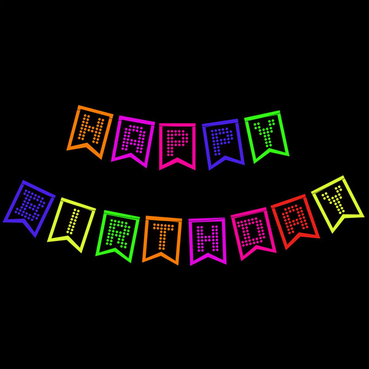 Glow Neon Birthday Party Decorations Supplies Happy Birthday