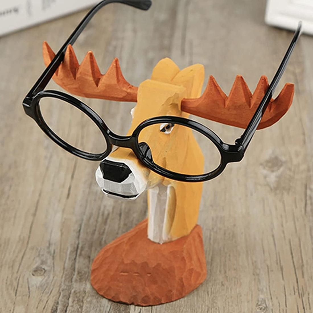 Animal Eyeglass Frame Animal-Shaped Hand-Carved Wooden Eyeglass Frame Eyeglass Frame Deer