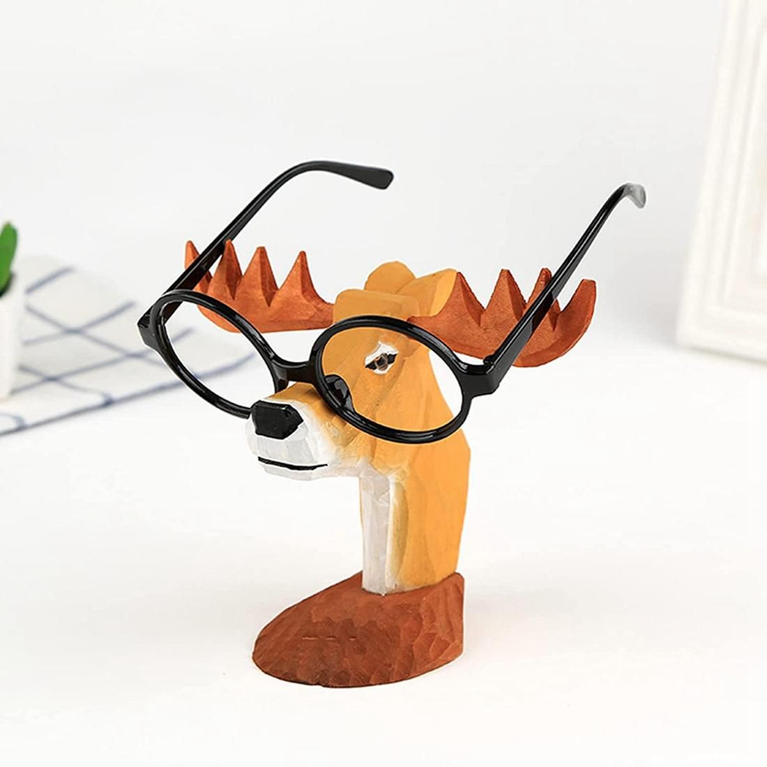 Animal Eyeglass Frame Animal-Shaped Hand-Carved Wooden Eyeglass Frame Eyeglass Frame Deer