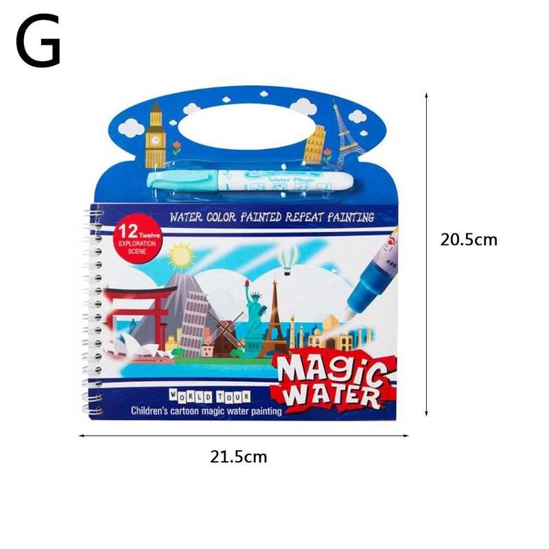 Toys For Kids 2 To 4 Years Old Children Magic Water Painting Book Reusable White Card Water Album Gift For Children K3V7 G