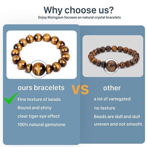 Tiger Eye Bracelet For Men Women Anti-anxiety, Stress Relief