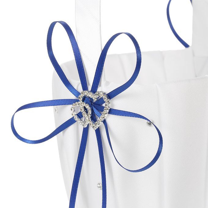 6 * 6 Inches Double Heart Satin Ring Bearer Pillow And
