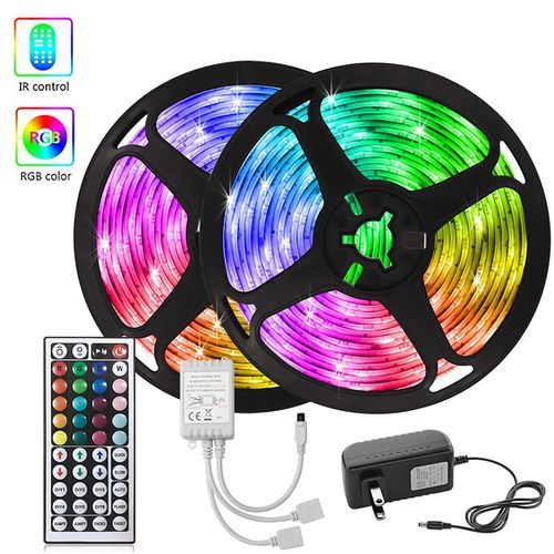 15M 30M 5050 Lights Lighting RGB 44Key Control LED PLUG US/EU/AU/UK Led Light Strips Desktop Holiday Wall Room TV BackLight-44keys-20M-5050 Non -