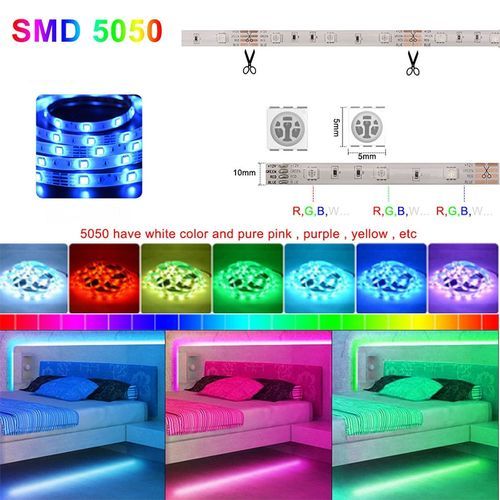 15M 30M 5050 Lights Lighting RGB 44Key Control LED PLUG US/EU/AU/UK Led Light Strips Desktop Holiday Wall Room TV BackLight-44keys-20M-5050 Non -