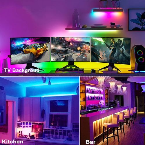 15M 30M 5050 Lights Lighting RGB 44Key Control LED PLUG US/EU/AU/UK Led Light Strips Desktop Holiday Wall Room TV BackLight-44keys-20M-5050 Non -