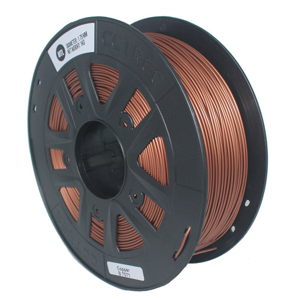 Bronze/Red Copper 1.75mm 1.0kg/Roll CCTREE Metal Consumables Metal Filled Filament Pure Copper