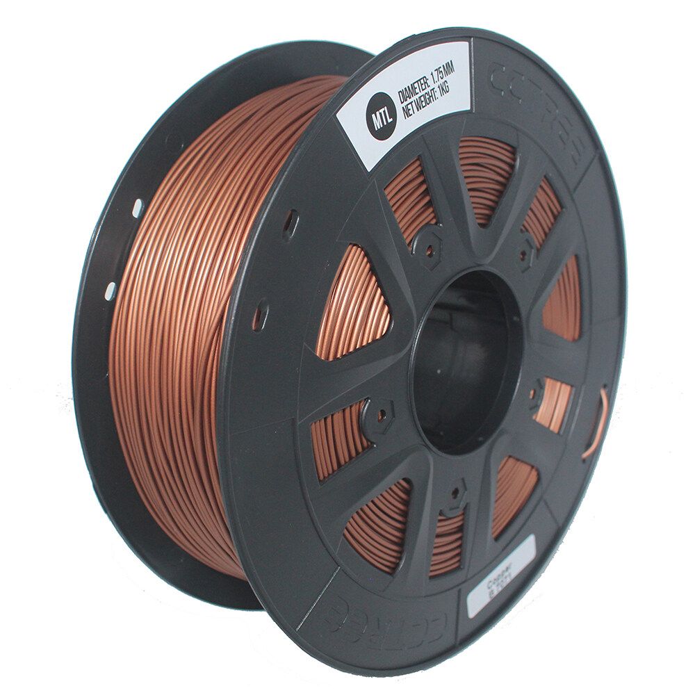 Bronze/Red Copper 1.75mm 1.0kg/Roll CCTREE Metal Consumables Metal Filled Filament Pure Copper