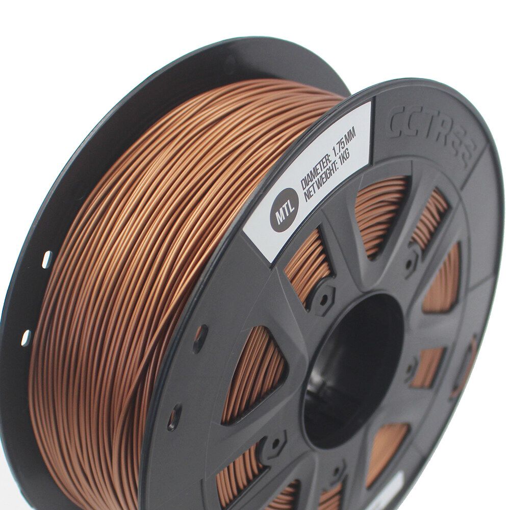 Bronze/Red Copper 1.75mm 1.0kg/Roll CCTREE Metal Consumables Metal Filled Filament Pure Copper