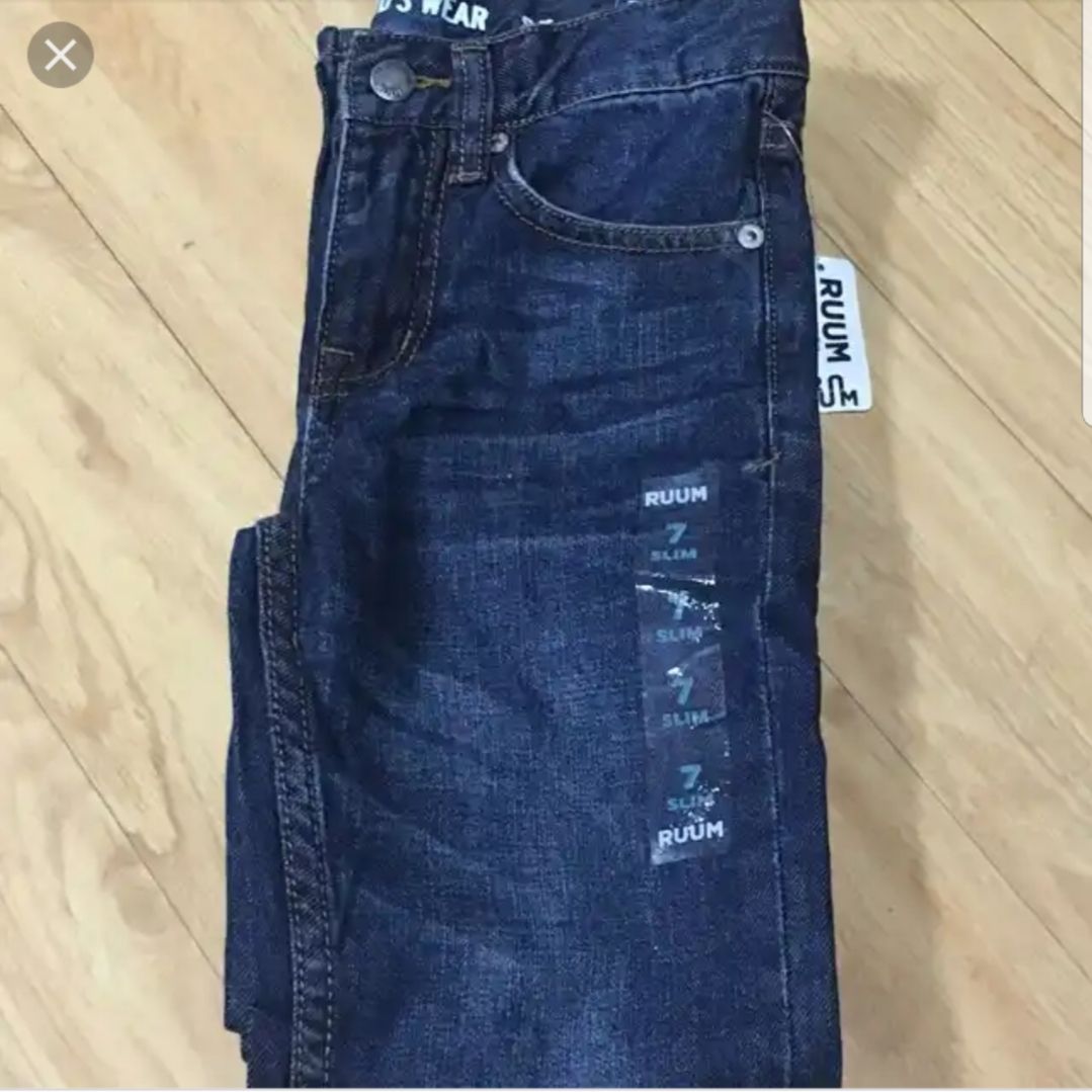Kids Solid Straight (slim) Jean For Boys