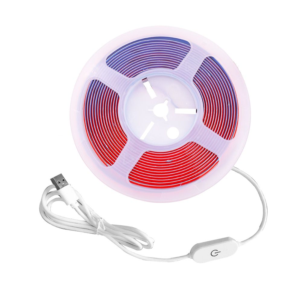 5V USB LED COB Strip Light Touch Switch Flexible Led Tape 320 LEDs High Density Soft FOB LED Light 3000K 4000K 6000K Dimmable-White USB Cable-Natural White-0.5m-