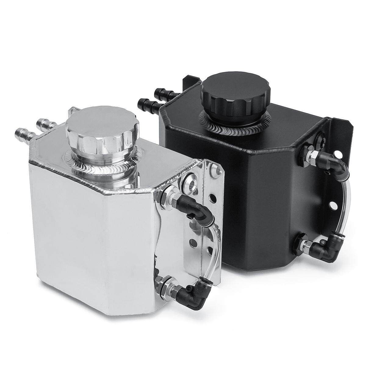 Catch Can Fittings Universal Breather Tank Crank Breather Square Silver#Black Black (black)