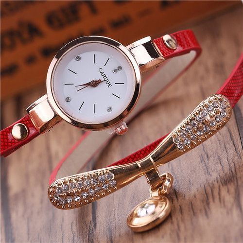 Ladies Diamond Dial Pendant Trend Ladies Bracelet Watch