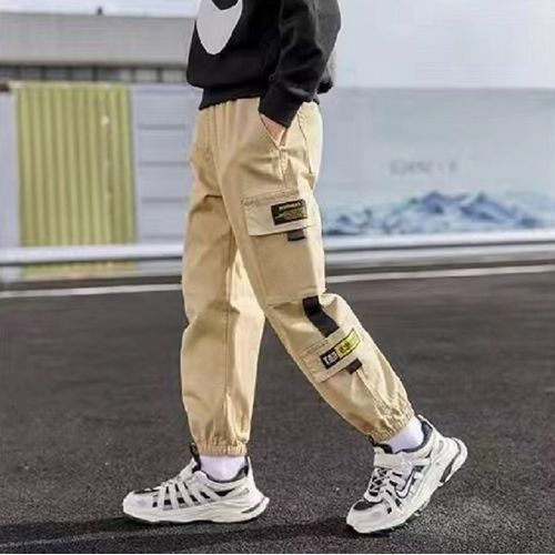2 Pieces (Black+Yellow)= 5999 Print Kids Boy Girls Children Pants Jeans Trousers