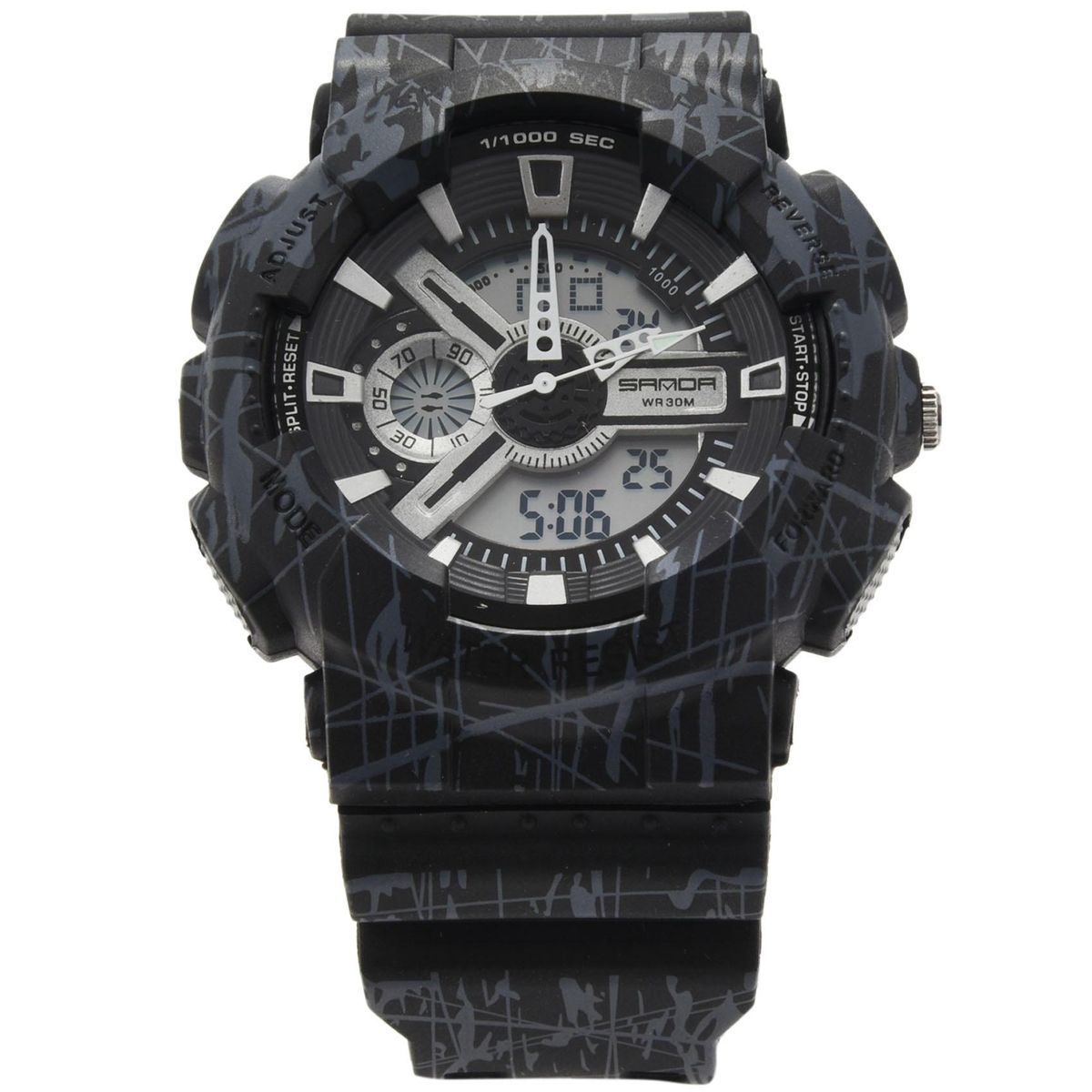 Sanda Fashion Men Sport Outdoor Digital Analog 30