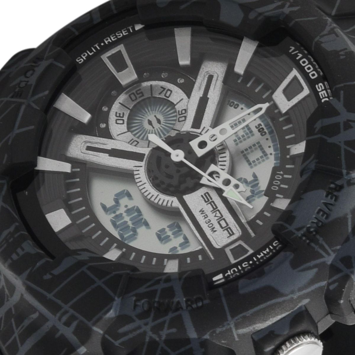 Sanda Fashion Men Sport Outdoor Digital Analog 30