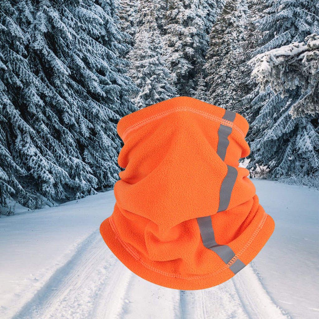 Face Mask Neck Gaiter Breathable Windproof Cover  Scarf Orange