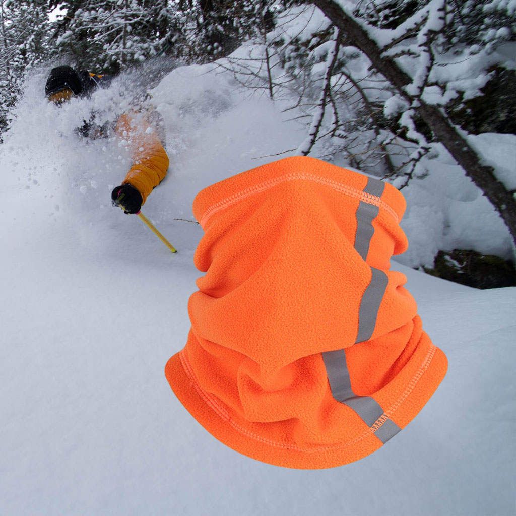 Face Mask Neck Gaiter Breathable Windproof Cover  Scarf Orange