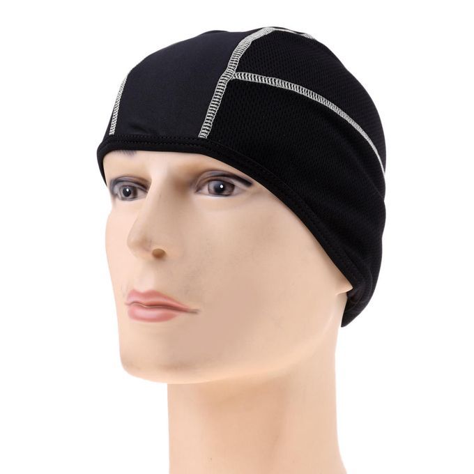 Soft Cycling Skull Cap Under  Cap Thermal Windstopper Wear White