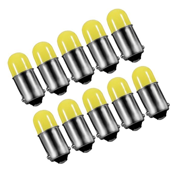 10pcs BA9S 3D COB Car Interior Dash Meter Reading Light Dome Bulbs