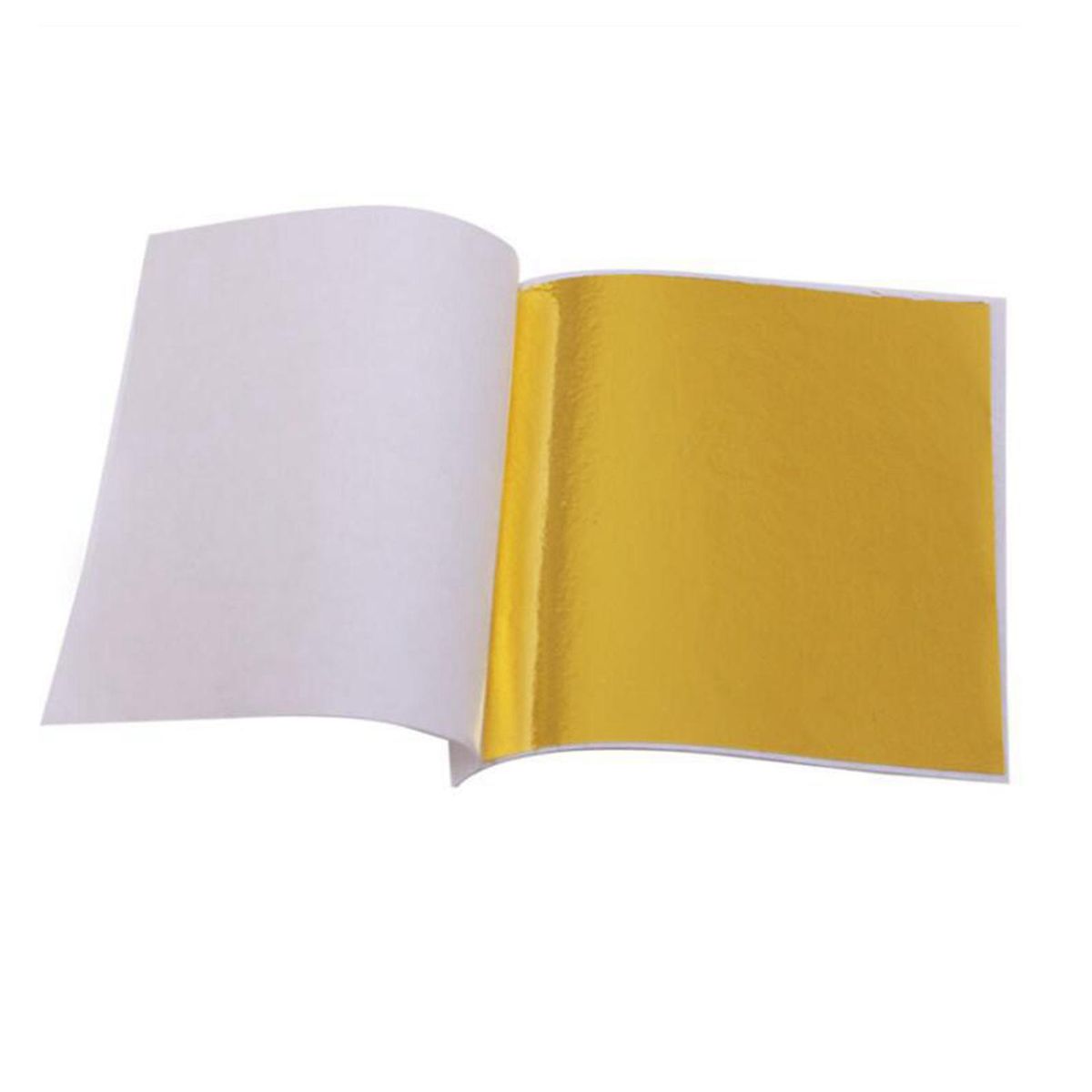 100 Sheets Gold Silver Leaf Foil Paper 9x9cm Gilding Art DIY Gold