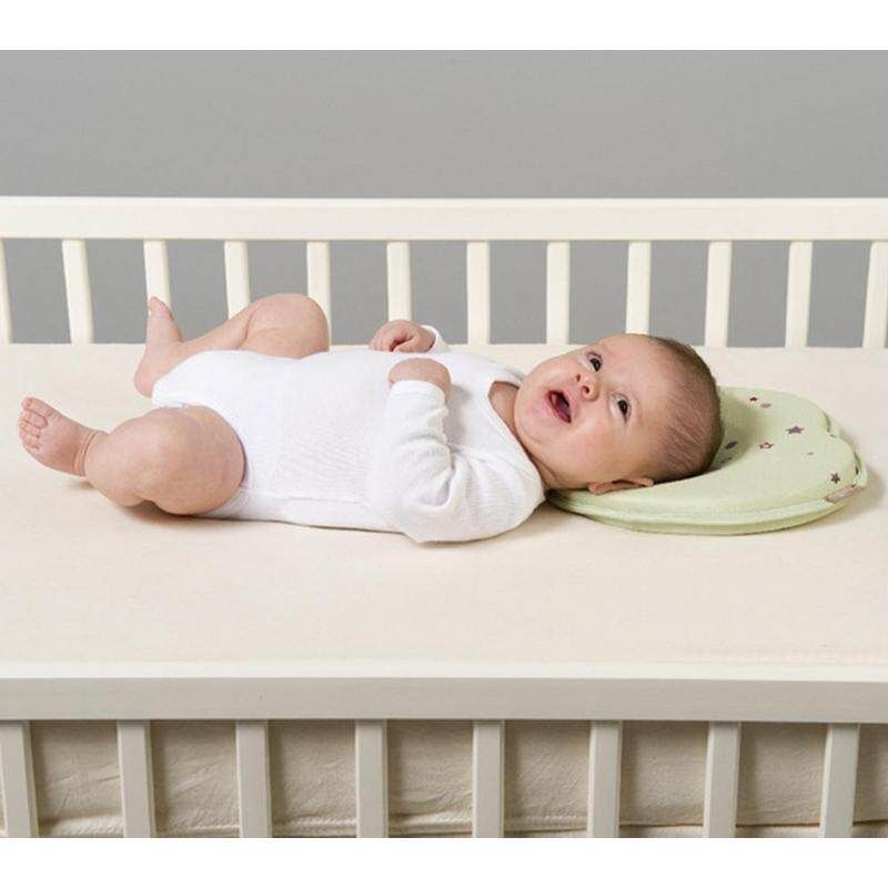 Baby Forming Pillow Heart Shape Infant Baby Cotton Head Pillow Toddler Baby Head Protection Anti Roll Cushion Baby Bedding # Green Green {23 * 23cm}