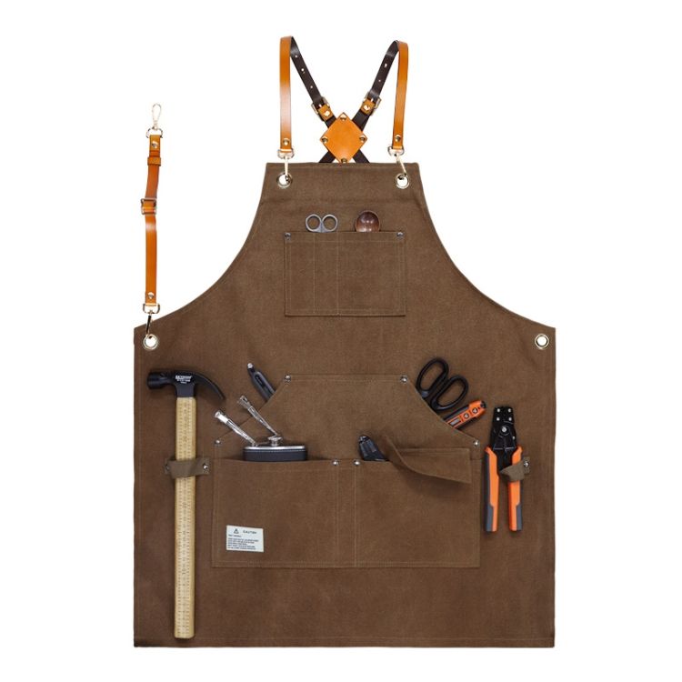 Heavy Canvas Workwear Apron Belt Camel