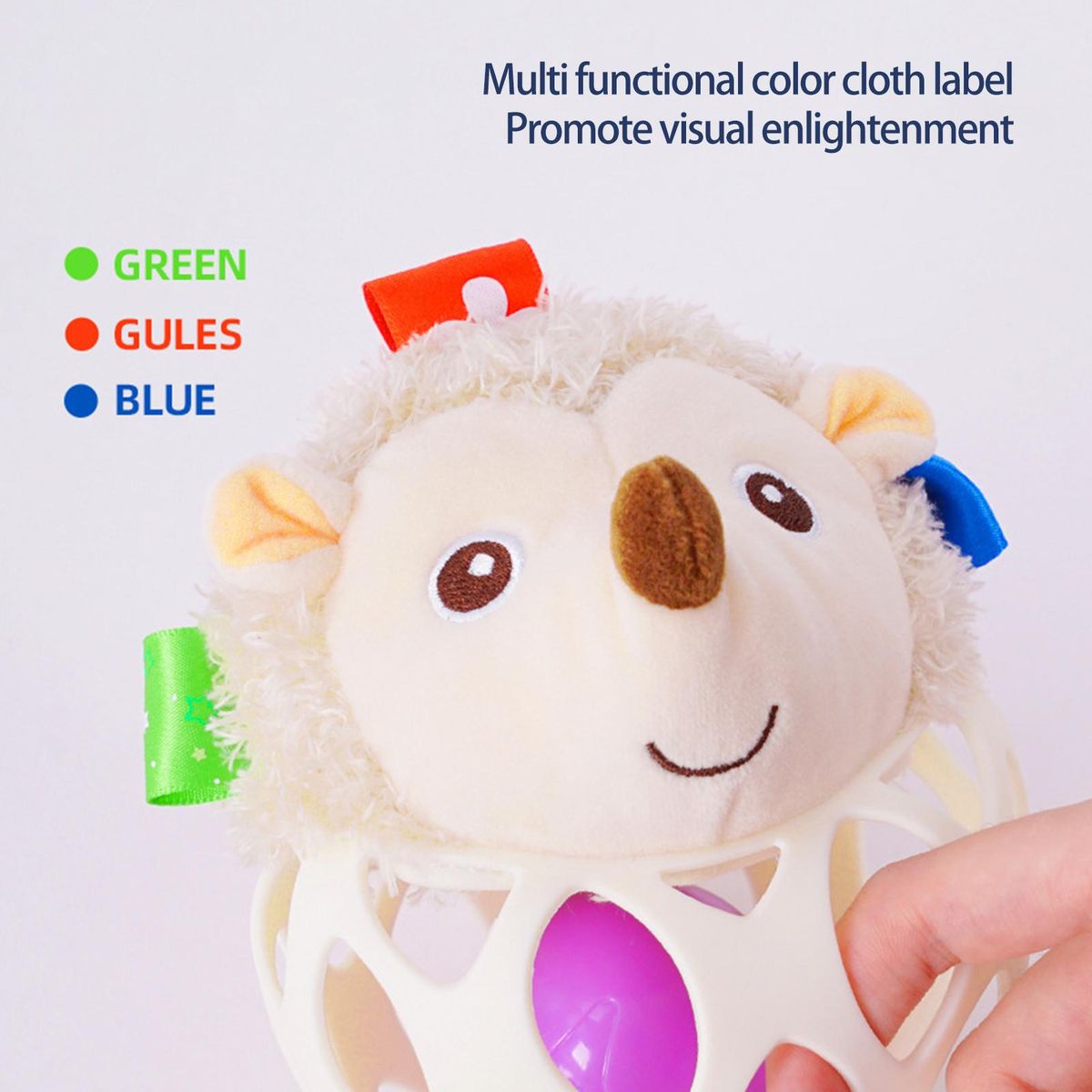 Animal Ball Toy Children Catch Ball Soft Grasping Toy Beige