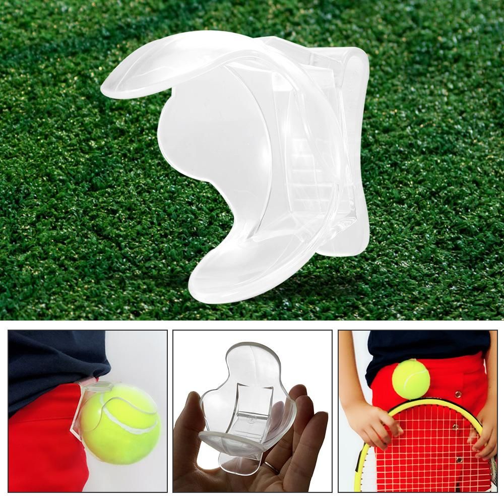 1Pc Transparent Tennis Ball Clip Plastic Tennis Training Ball Holder