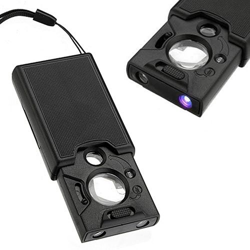 LED UV Lighted Magnifier Jewelers Loupe Magnifying Glass